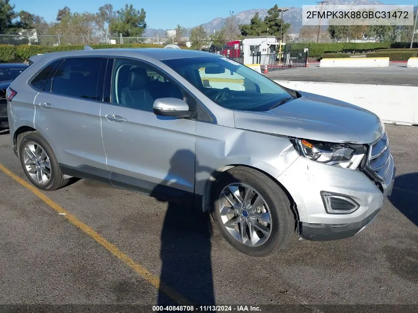 2FMPK3K88GBC31472 2016 Ford Edge Titanium