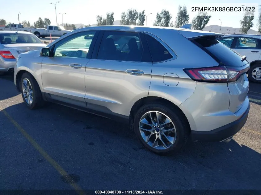 2FMPK3K88GBC31472 2016 Ford Edge Titanium