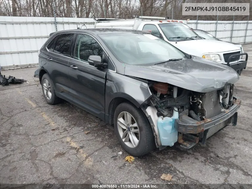 2016 Ford Edge Sel VIN: 2FMPK4J91GBB45419 Lot: 40876553