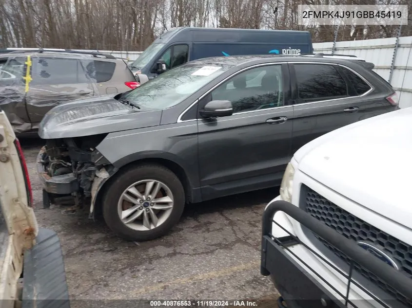 2016 Ford Edge Sel VIN: 2FMPK4J91GBB45419 Lot: 40876553