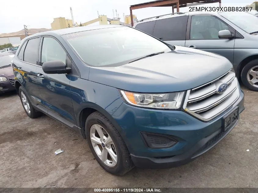 2016 Ford Edge Se VIN: 2FMPK3G9XGBB82857 Lot: 40895155