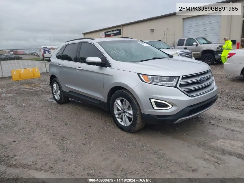 2016 Ford Edge Sel VIN: 2FMPK3J89GBB91985 Lot: 40900475