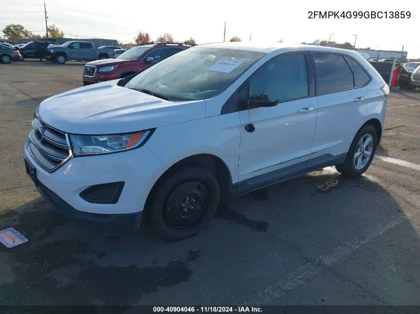 2016 Ford Edge Se VIN: 2FMPK4G99GBC13859 Lot: 40904046