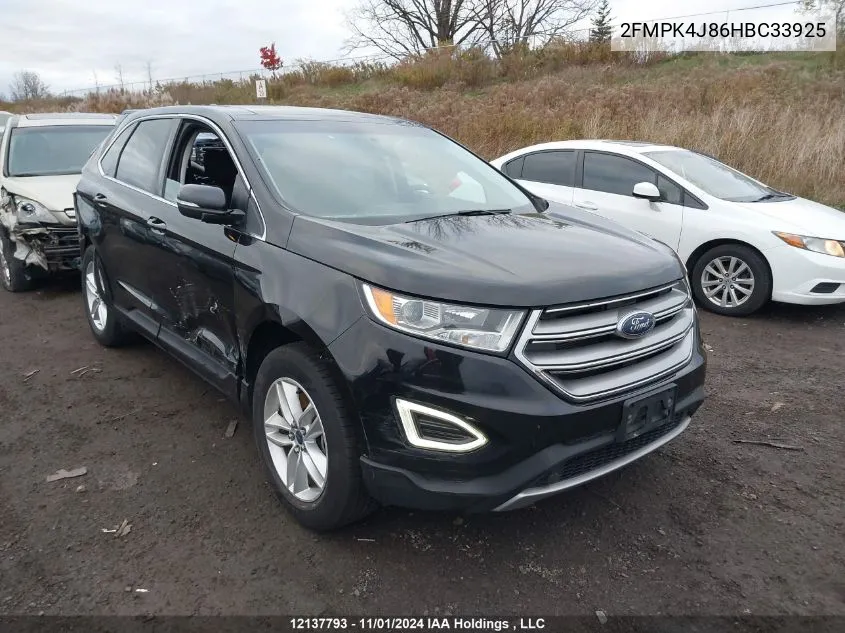 2017 Ford Edge Sel VIN: 2FMPK4J86HBC33925 Lot: 12137793