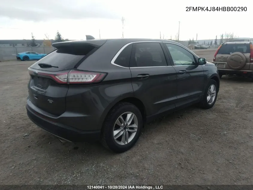 2017 Ford Edge Sel VIN: 2FMPK4J84HBB00290 Lot: 12140041