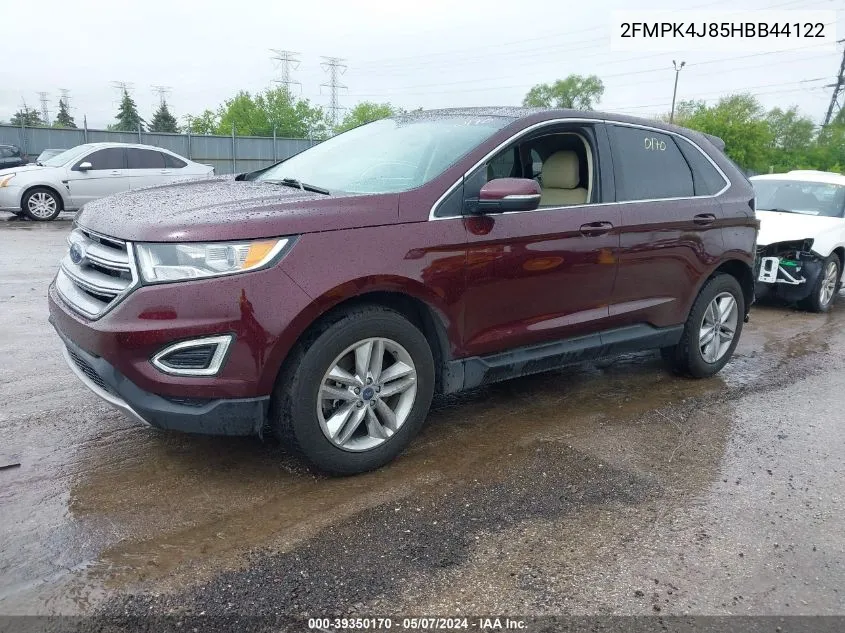 2FMPK4J85HBB44122 2017 Ford Edge Sel