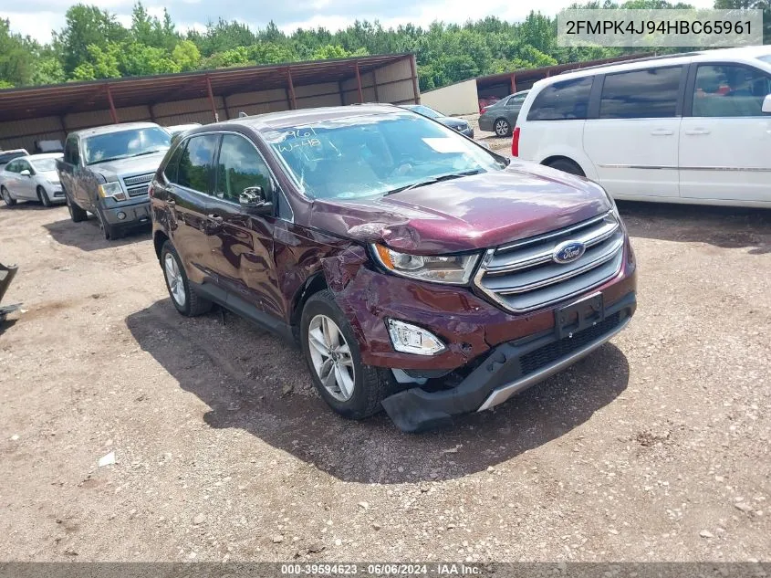 2017 Ford Edge Sel VIN: 2FMPK4J94HBC65961 Lot: 39594623