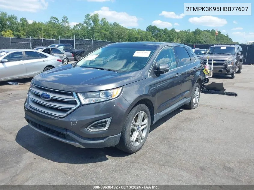 2017 Ford Edge Titanium VIN: 2FMPK3K95HBB77607 Lot: 39638492