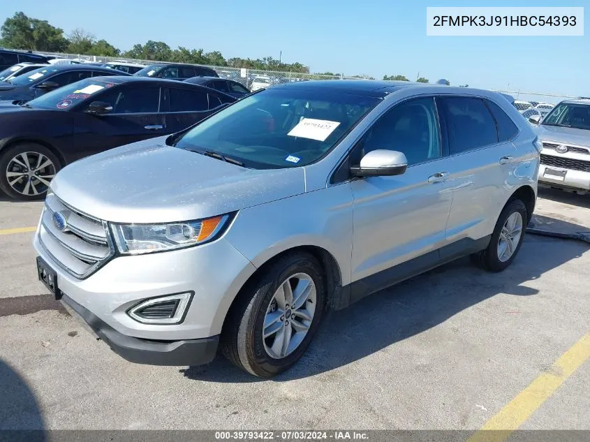 2017 Ford Edge Sel VIN: 2FMPK3J91HBC54393 Lot: 39793422