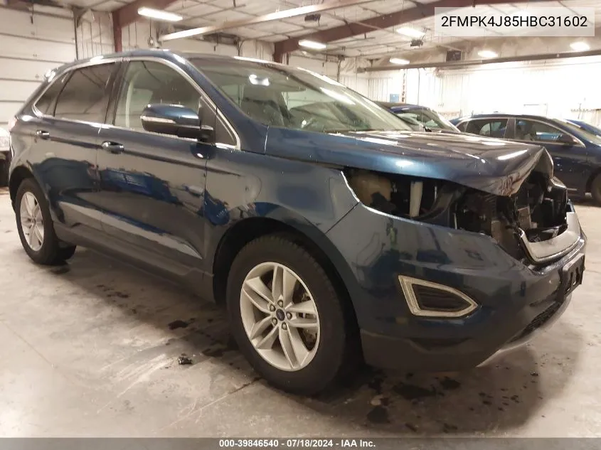 2FMPK4J85HBC31602 2017 Ford Edge Sel