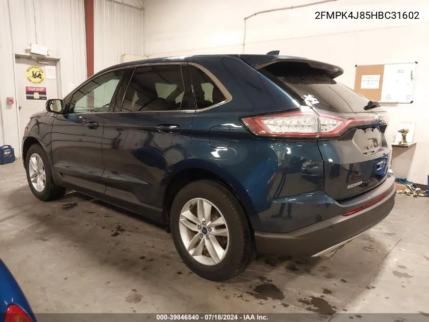 2FMPK4J85HBC31602 2017 Ford Edge Sel