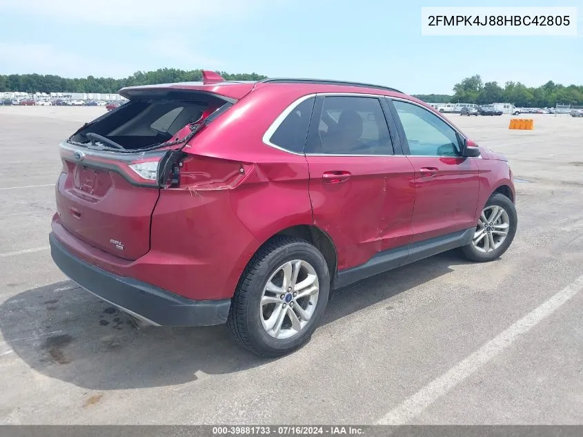 2FMPK4J88HBC42805 2017 Ford Edge Sel