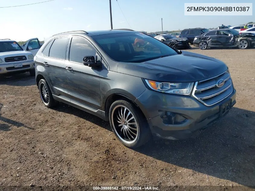 2017 Ford Edge Se VIN: 2FMPK3G90HBB10387 Lot: 39888142