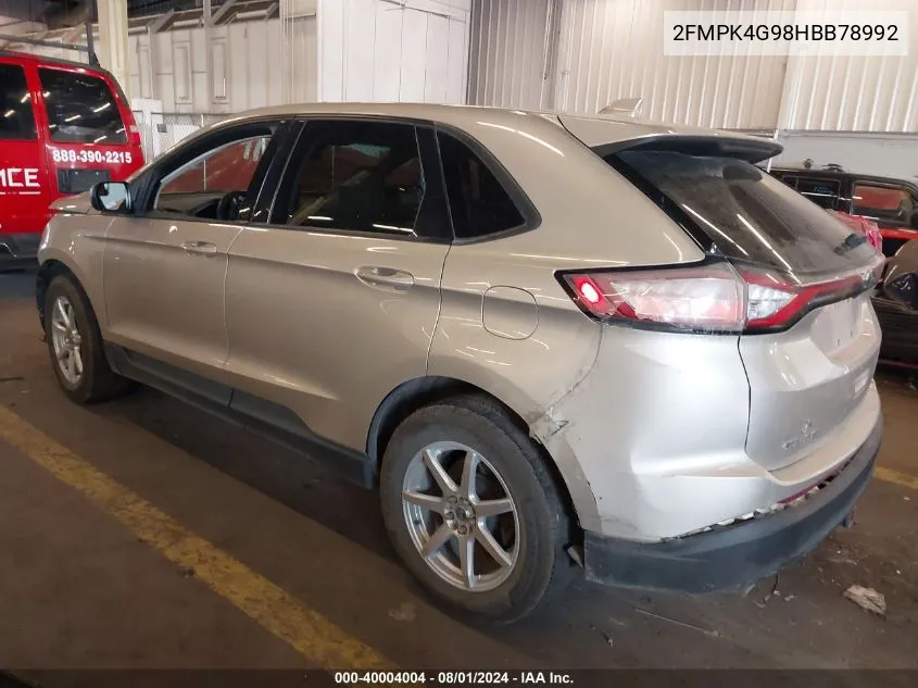 2FMPK4G98HBB78992 2017 Ford Edge Se