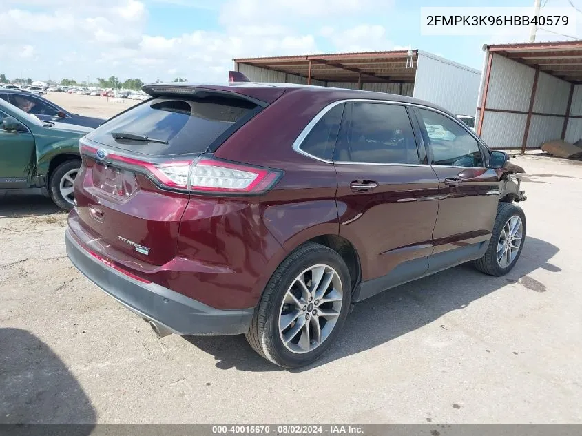 2FMPK3K96HBB40579 2017 Ford Edge Titanium