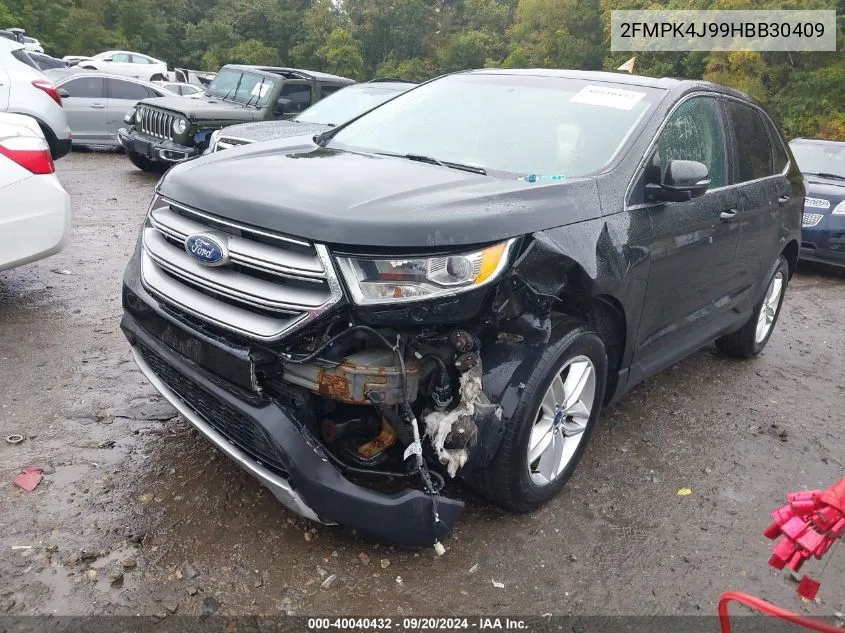 2017 Ford Edge Sel VIN: 2FMPK4J99HBB30409 Lot: 40040432