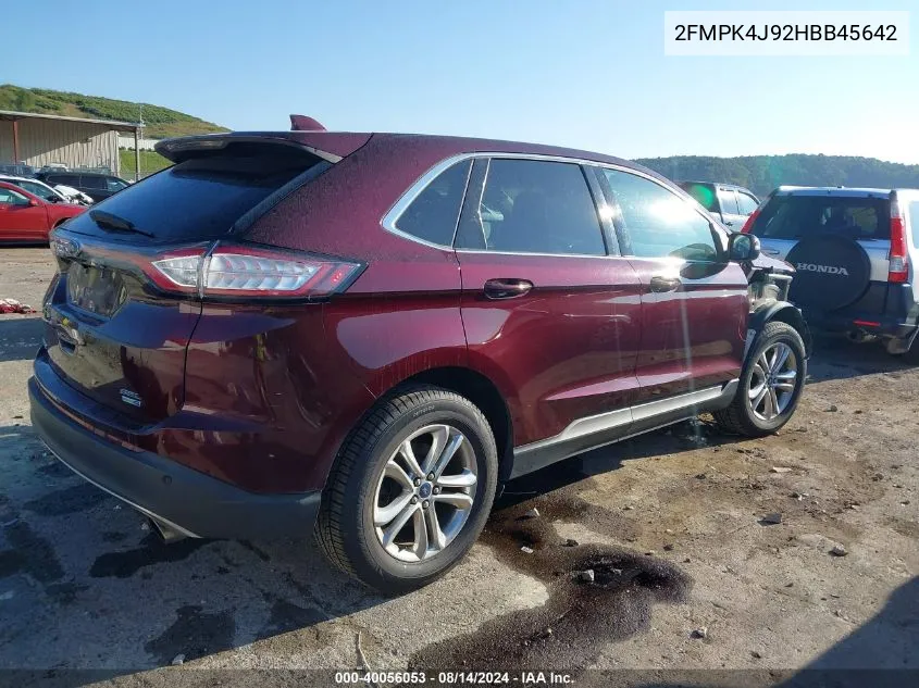 2FMPK4J92HBB45642 2017 Ford Edge Sel