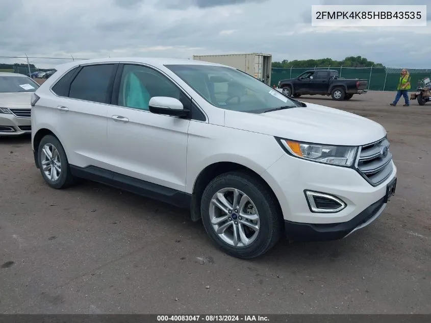 2017 Ford Edge Titanium VIN: 2FMPK4K85HBB43535 Lot: 40083047