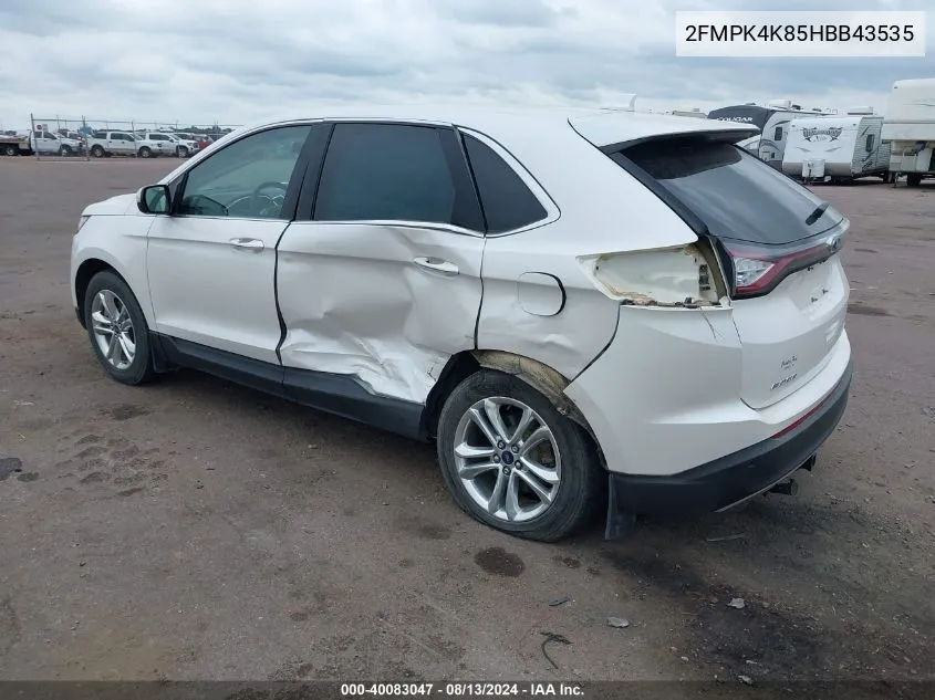 2FMPK4K85HBB43535 2017 Ford Edge Titanium