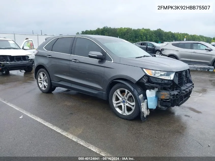 2FMPK3K92HBB75507 2017 Ford Edge Titanium