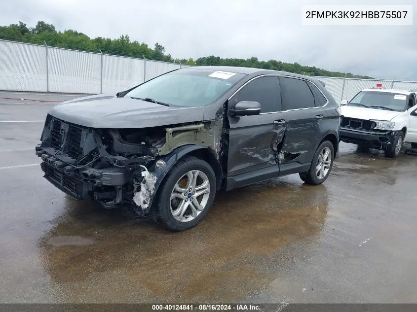 2FMPK3K92HBB75507 2017 Ford Edge Titanium