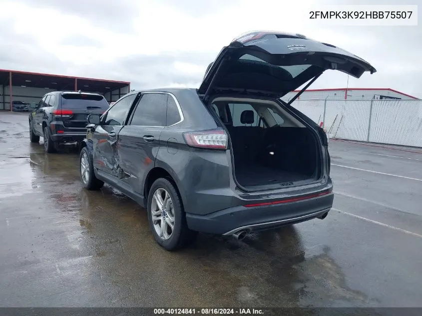 2FMPK3K92HBB75507 2017 Ford Edge Titanium