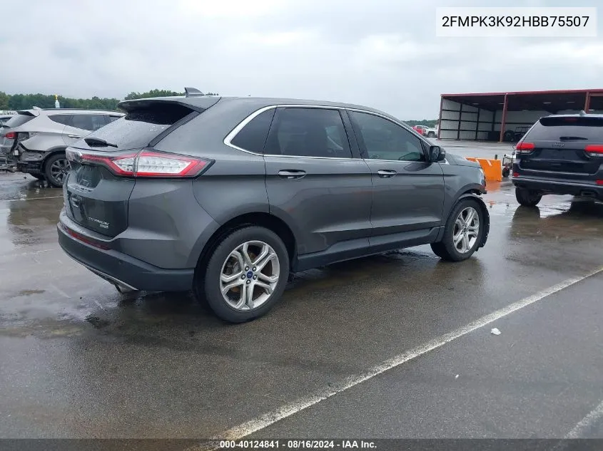 2FMPK3K92HBB75507 2017 Ford Edge Titanium