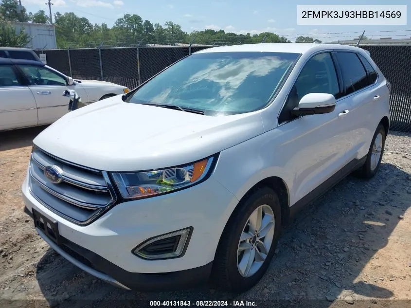 2017 Ford Edge Sel VIN: 2FMPK3J93HBB14569 Lot: 40131843