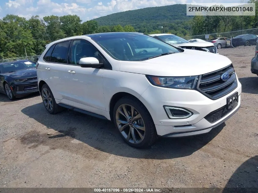 2017 Ford Edge Sport VIN: 2FMPK4APXHBC01048 Lot: 40167096