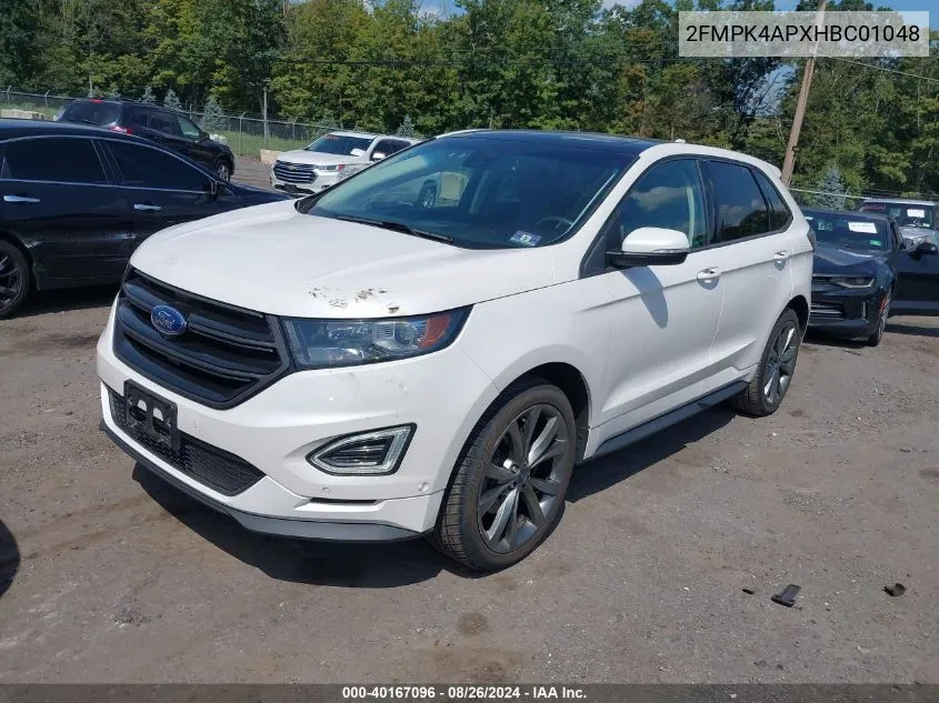 2017 Ford Edge Sport VIN: 2FMPK4APXHBC01048 Lot: 40167096