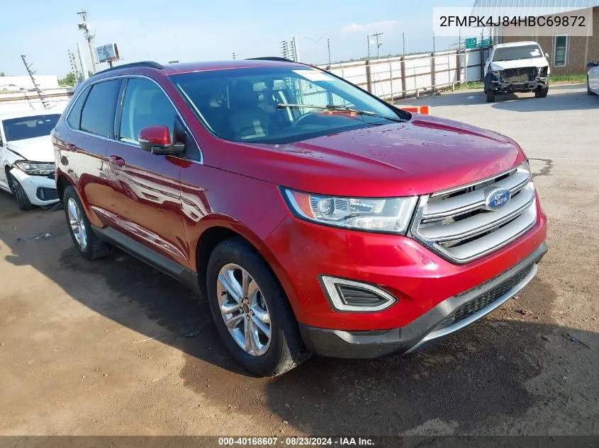 2017 Ford Edge Sel VIN: 2FMPK4J84HBC69872 Lot: 40168607