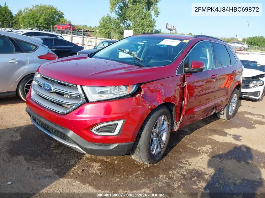 2017 Ford Edge Sel VIN: 2FMPK4J84HBC69872 Lot: 40168607