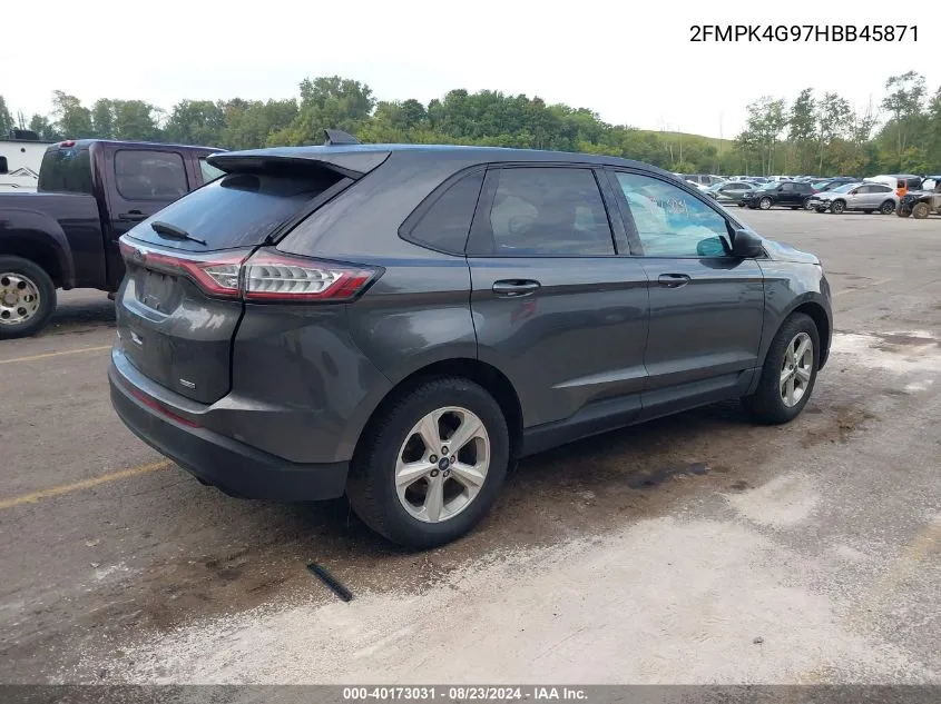 2017 Ford Edge Se VIN: 2FMPK4G97HBB45871 Lot: 40173031