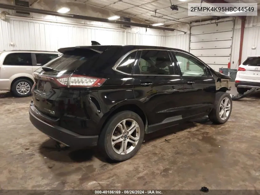 2017 Ford Edge Titanium VIN: 2FMPK4K95HBC44549 Lot: 40186169