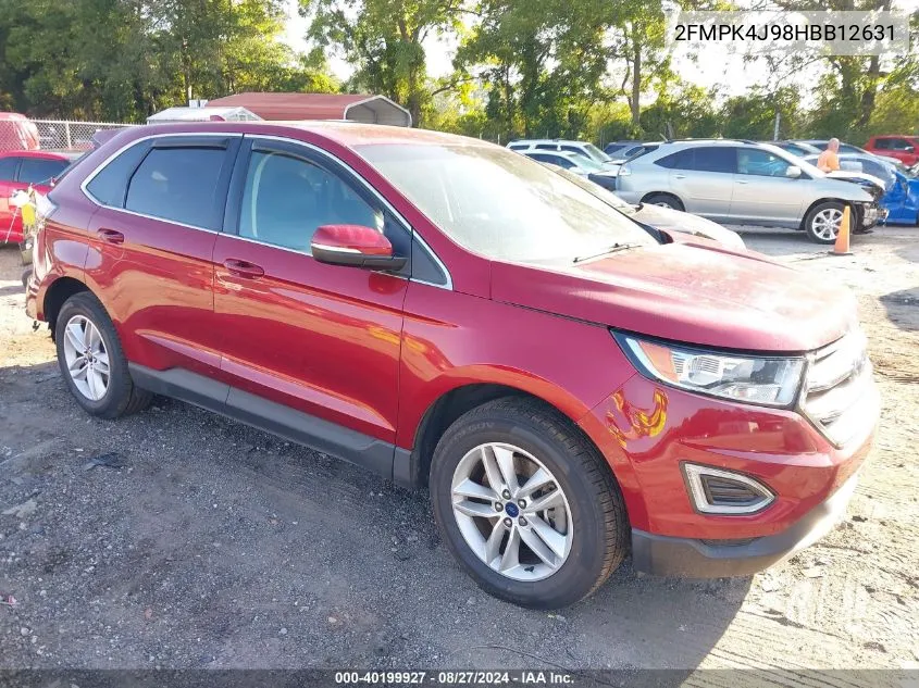 2017 Ford Edge Sel VIN: 2FMPK4J98HBB12631 Lot: 40199927