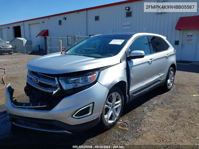 2FMPK4K99HBB05587 2017 Ford Edge Titanium