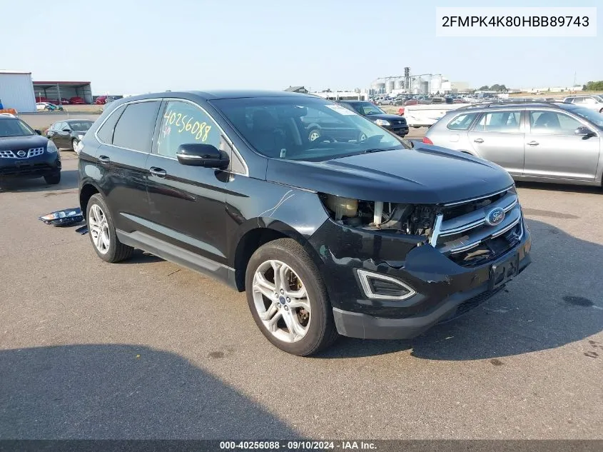 2FMPK4K80HBB89743 2017 Ford Edge Titanium