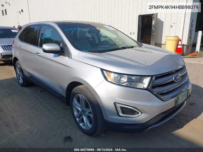 2017 Ford Edge Titanium VIN: 2FMPK4K94HBB98079 Lot: 40275999