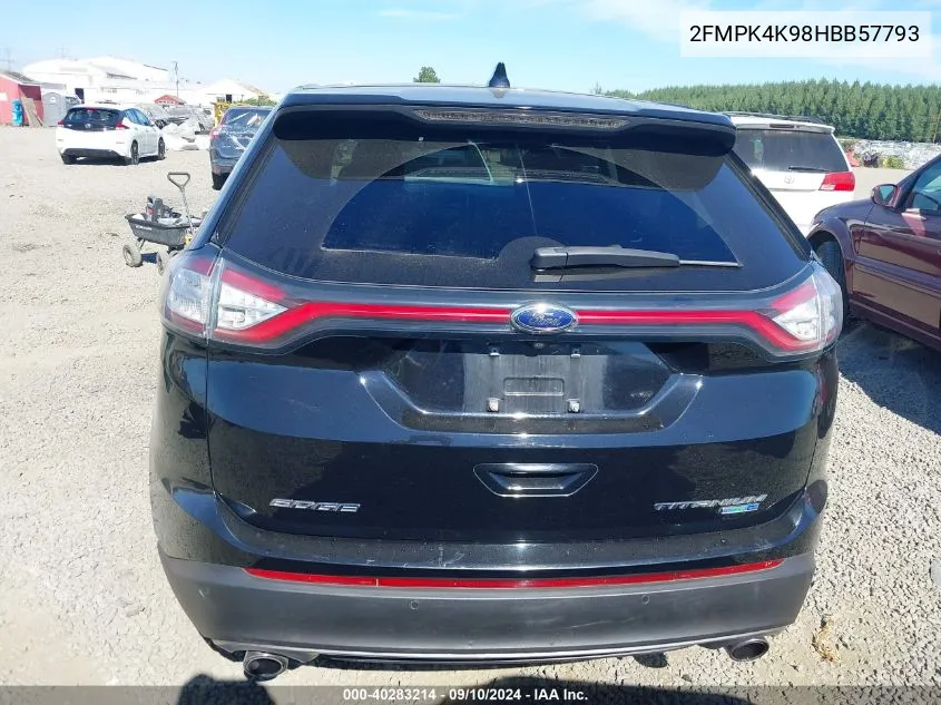 2FMPK4K98HBB57793 2017 Ford Edge Titanium