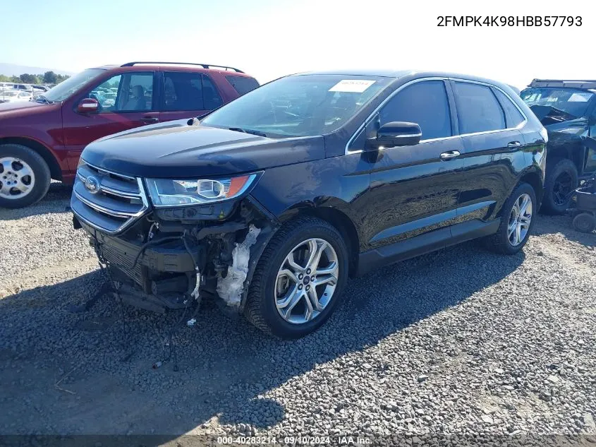 2FMPK4K98HBB57793 2017 Ford Edge Titanium