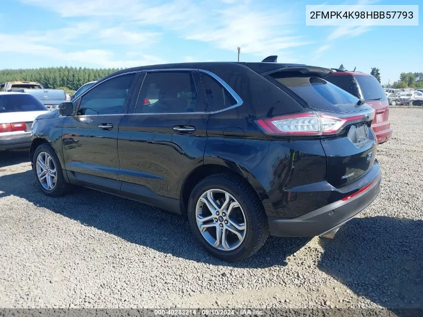 2FMPK4K98HBB57793 2017 Ford Edge Titanium