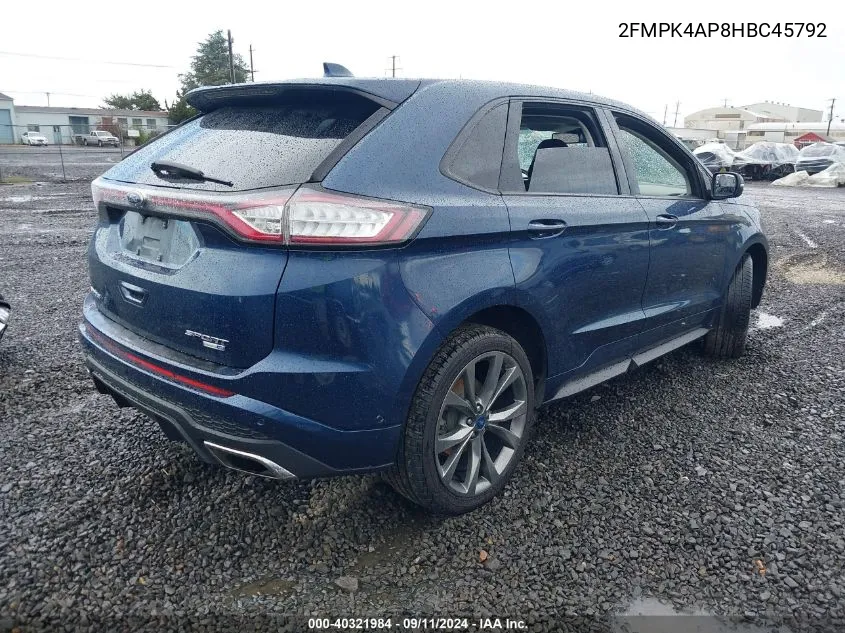 2FMPK4AP8HBC45792 2017 Ford Edge Sport