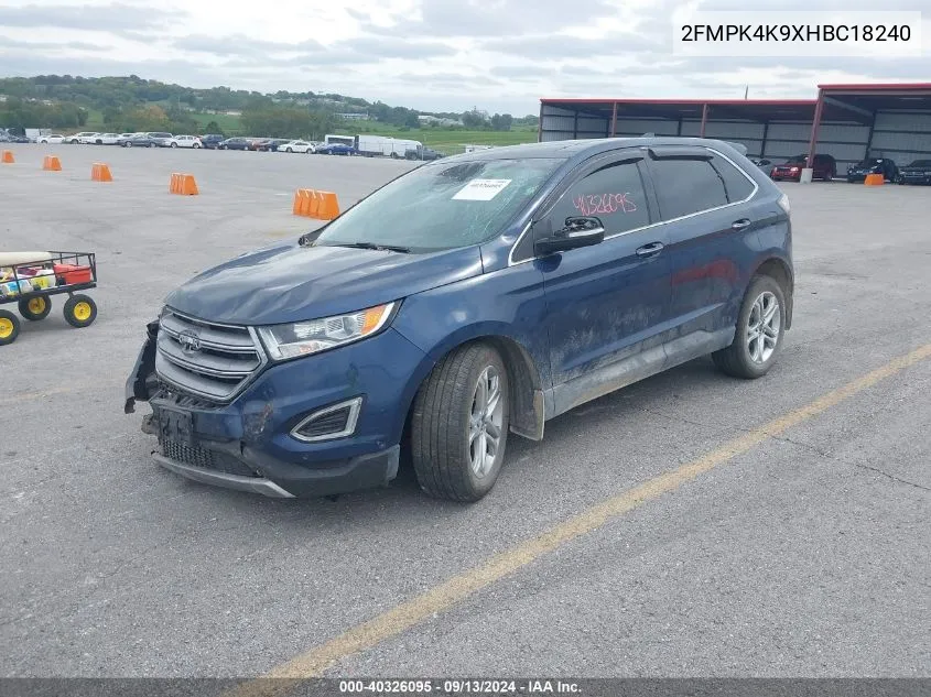 2FMPK4K9XHBC18240 2017 Ford Edge Titanium