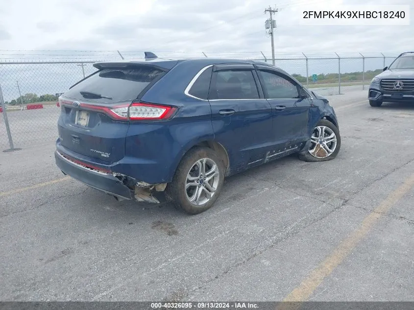 2FMPK4K9XHBC18240 2017 Ford Edge Titanium