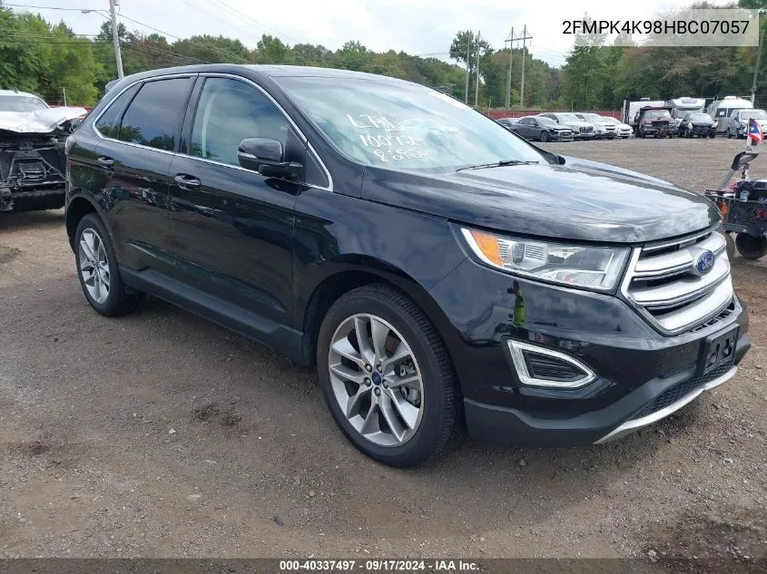 2017 Ford Edge Titanium VIN: 2FMPK4K98HBC07057 Lot: 40337497