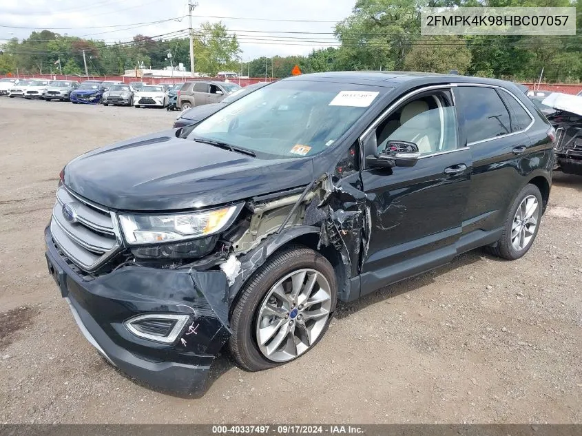 2FMPK4K98HBC07057 2017 Ford Edge Titanium