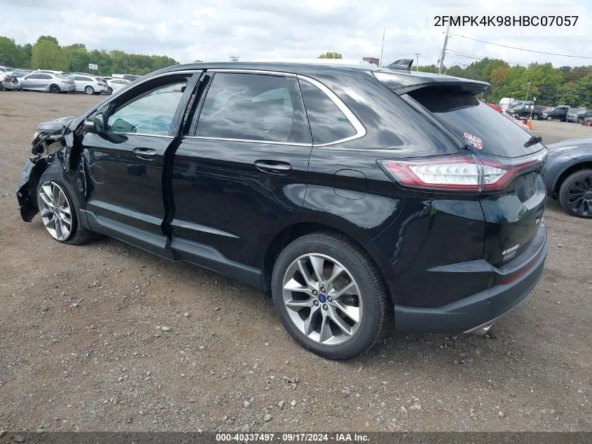 2017 Ford Edge Titanium VIN: 2FMPK4K98HBC07057 Lot: 40337497