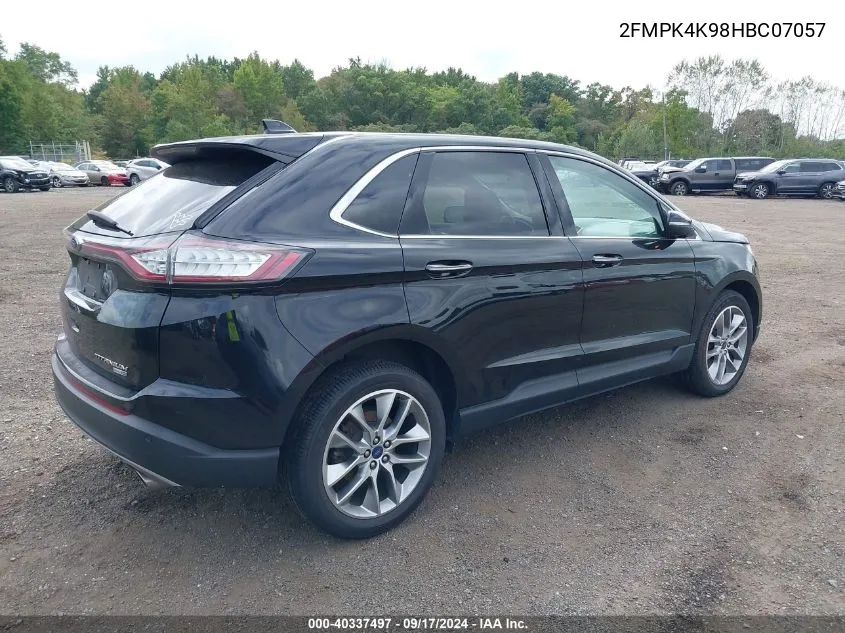 2017 Ford Edge Titanium VIN: 2FMPK4K98HBC07057 Lot: 40337497