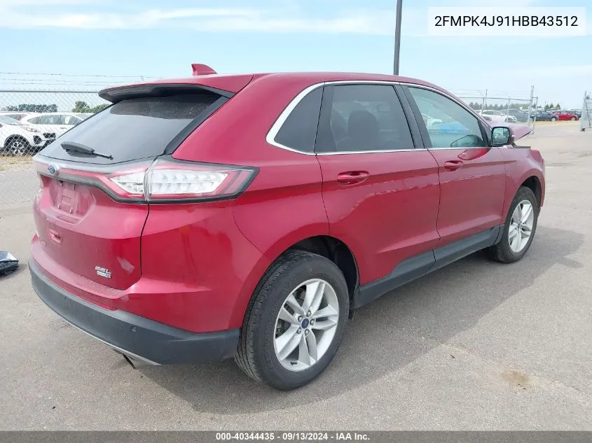 2FMPK4J91HBB43512 2017 Ford Edge Sel