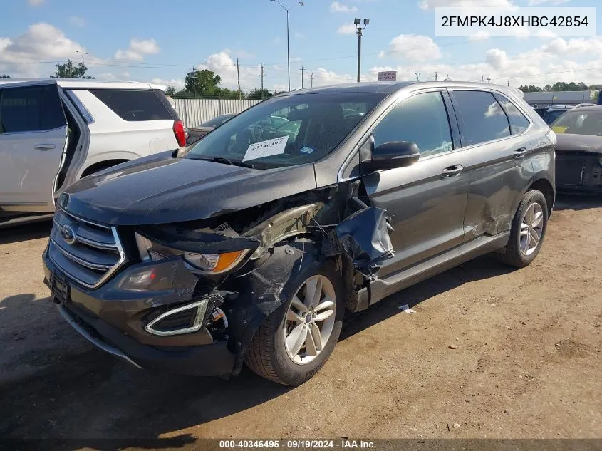 2017 Ford Edge Sel VIN: 2FMPK4J8XHBC42854 Lot: 40346495